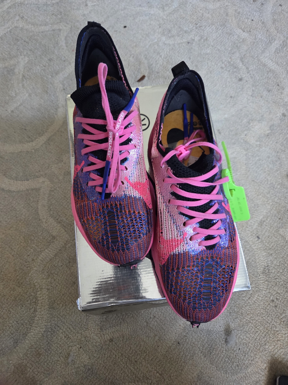 Off-White Men's Athletic Shoe in Pink, Purple, Green - Picture 3 of 4